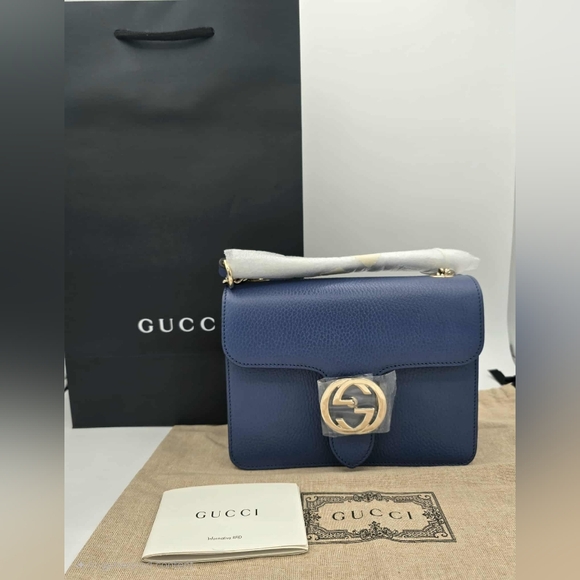 20A ❣️ NWOT Gucci Dollar Calfskin Small Interlocking G Shoulder Bag - Picture 1 of 14